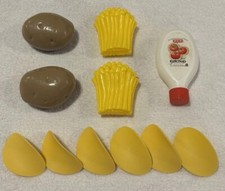 Plastic Food Pretend Play Kitchen Pringles Potato Chips Fries Ketchup Some Vtg