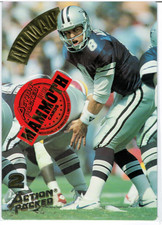1994 Action Packed Mammoth Jumbo Troy Aikman MM1-2 Cowboys Card 10.5” x 7.5”
