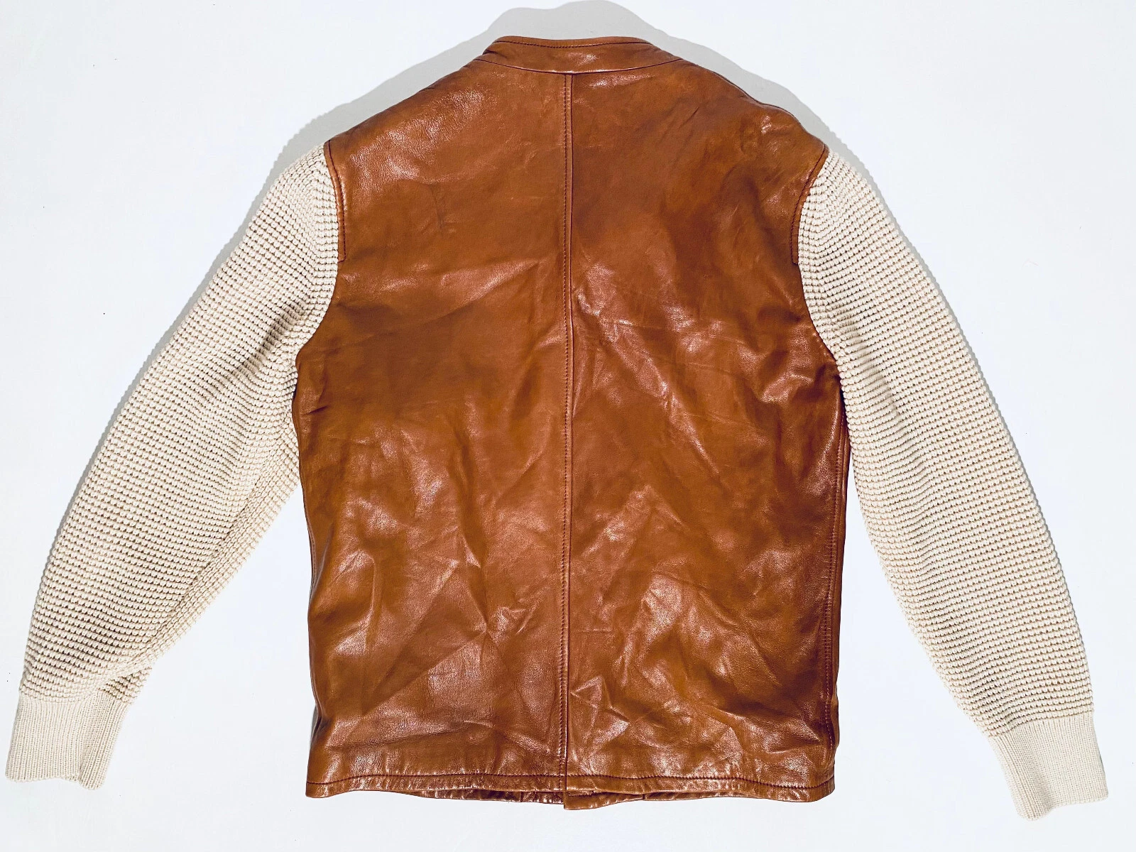 Giacca di pelle originale Gucci uomo taglia 44 M camicetta in pelle