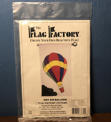 THE FLAG FACTORY Create Your Own Template - VTG Hot Air Balloon Design NEW NOS