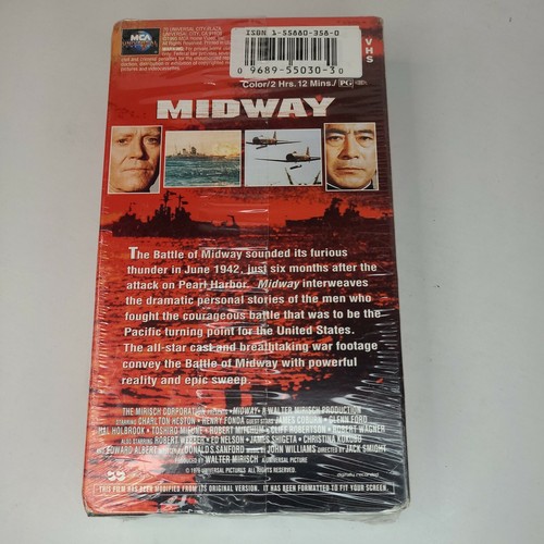 Sealed Midway VHS 1976 Movie Original English Full Screen Heston Fonda New - Bild 2 von 3