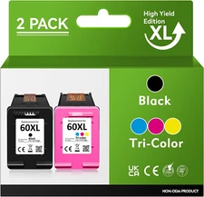 60XL Ink Cartridges for HP 60XL Photosmart C4680 D110a C4795 DeskJet D2680 F4280