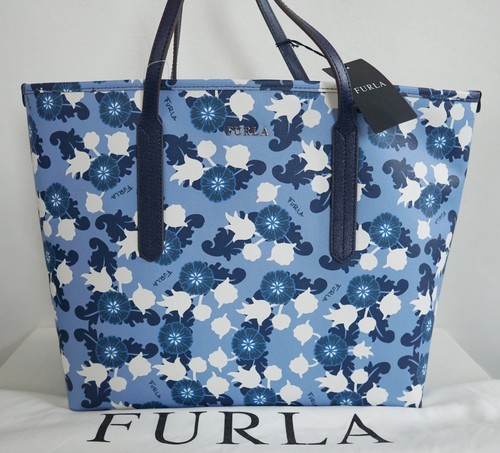 floral leather tote bag