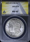 1921-D $1 Morgan Silver Dollar ANACS MS 62 | Uncirculated UNC