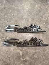 1968 PLYMOUTH SATELLITE FENDER EMBLEM OEM 2785602 Lot Of 2 