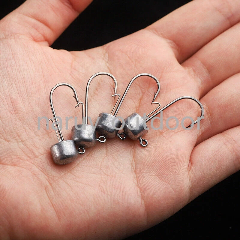 25 pezzi Ned Rig Jig Heads senza erbacce non verniciato basso crappie trota worm hook - Immagine 2 di 4