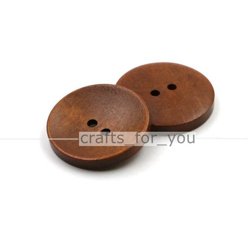 10 STCK. 10 MM-38 MM 2-LOCH HOLZ RUNDE KNÖPFE FÜR DIY KLEIDUNG NÄHEN HANDWERK TASCHEN - Bild 8 von 9