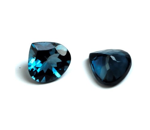 Piedra preciosa suelta natural AAA corte corazón topacio azul Londres para hacer todas las joyas - Imagen 17 de 24