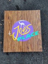 Vintage 80's JOE CAMEL Dartboard + Wood Cabinet • "JOE'S PLACE" • BristleBoard