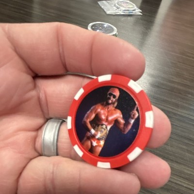 Palms & Pars Collectible Poker Chips Red White Custom Artwork