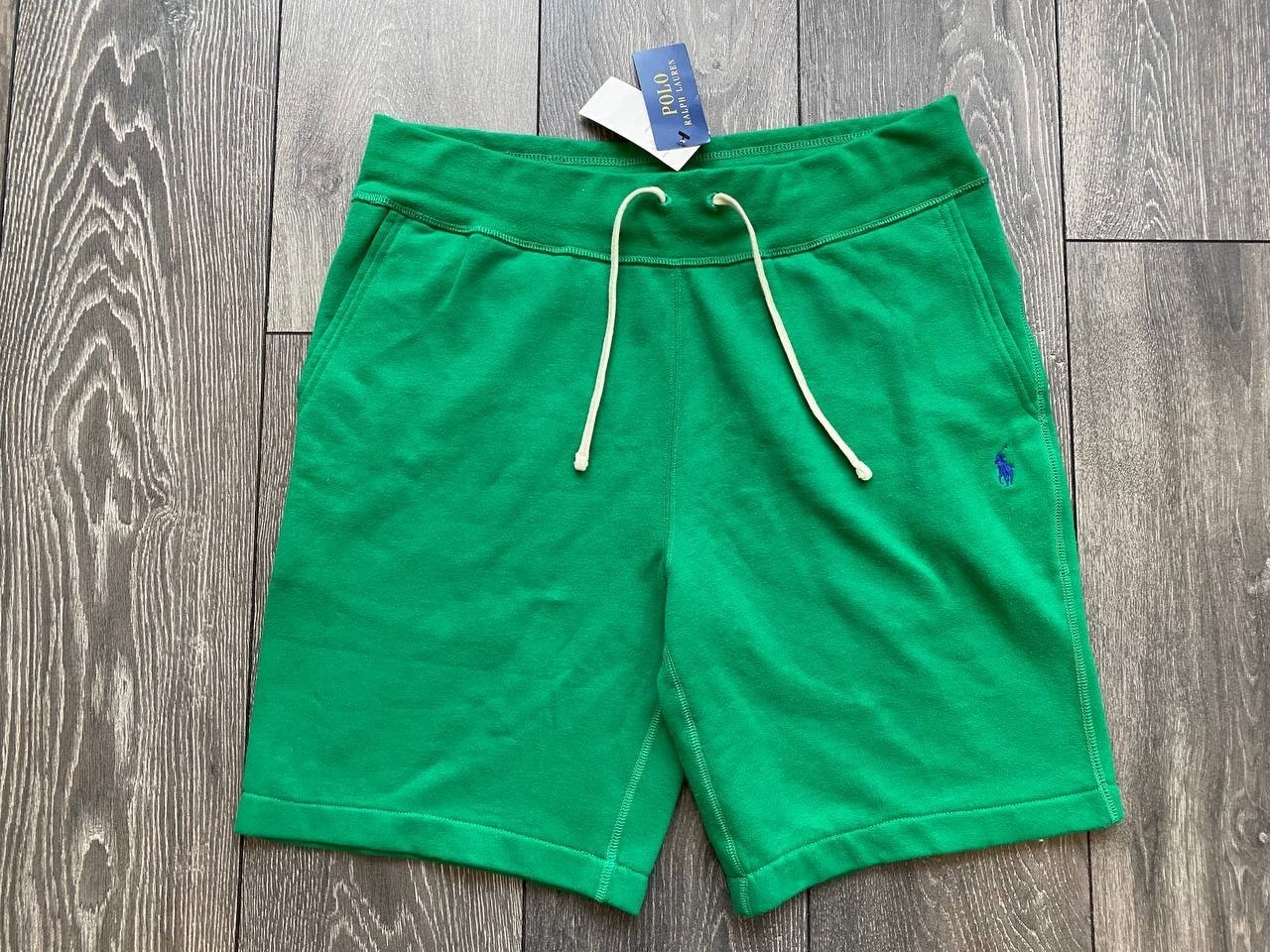 NWT MENS POLO RALPH LAUREN COTTON SHORTS BILL GREEN WITH POCKETS SIZE MENS LARGE