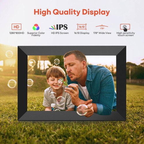 Frameo 10.1 Inch WiFi Digital Picture Frame, 1280x800 HD IPS Touch Screen Pho... - Picture 5 of 9