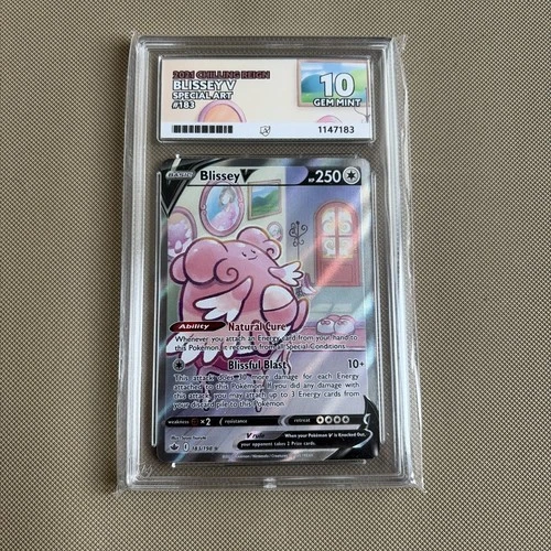 Pokemon Card Blissey V 183/198 Chilling Reign Special Art ACE 10 GEM MINT
