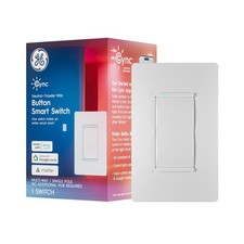 by GE 4-Wire On/Off Button Style Switch with Bluetooth and Wi-Fi, Neutral Wir...
