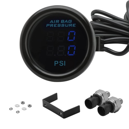 CNRAQR Dual Display Luftfederungsanzeige Air Ride Luftdruckanzeige 2 Zoll 0-... - Bild 1 von 6