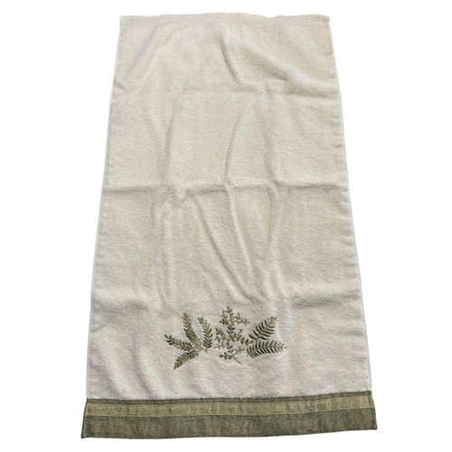 Set Of 5 Vintage Avanti Cream Botanical Guest Set 2 Bath Towels 3 Hand Towels - Picture 9 of 18