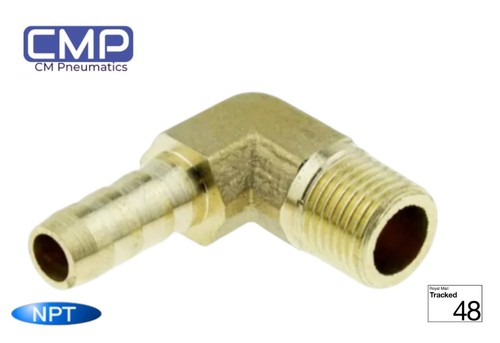NPT 1/8" Male Brass Elbow 8mm Hose Barb Tail Thread Fitting Connector Adaptor UK - 第 1/4 張圖片