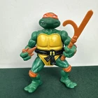 VTG Playmate 1988 TMNT Original Soft Head Michaelangelo Turtle With Weapons