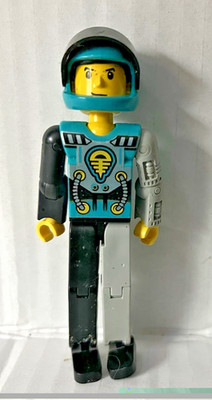 Vintage LEGO Technic Competition Figure with helmet 1990's--pre-owned 3.5'' tall
