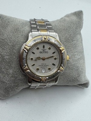 Vintage Men's Giotto Milano Diver Two Tone Quartz Date Watch Parts/Repair