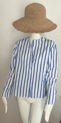Robert Friedman Bluse Modell Zoel oversized bleu gestreift NP229  