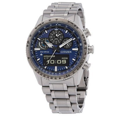 #ad Citizen Promaster Skyhawk U830 Analog Digital Blue Dial Men#x27;s Watch JV2000 51L $528.94