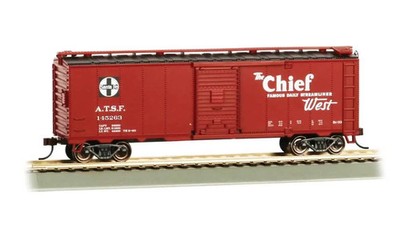 Bachmann 16507 SANTA FE 40' Steel Single Door Boxcar #43099  Map Scheme NIB