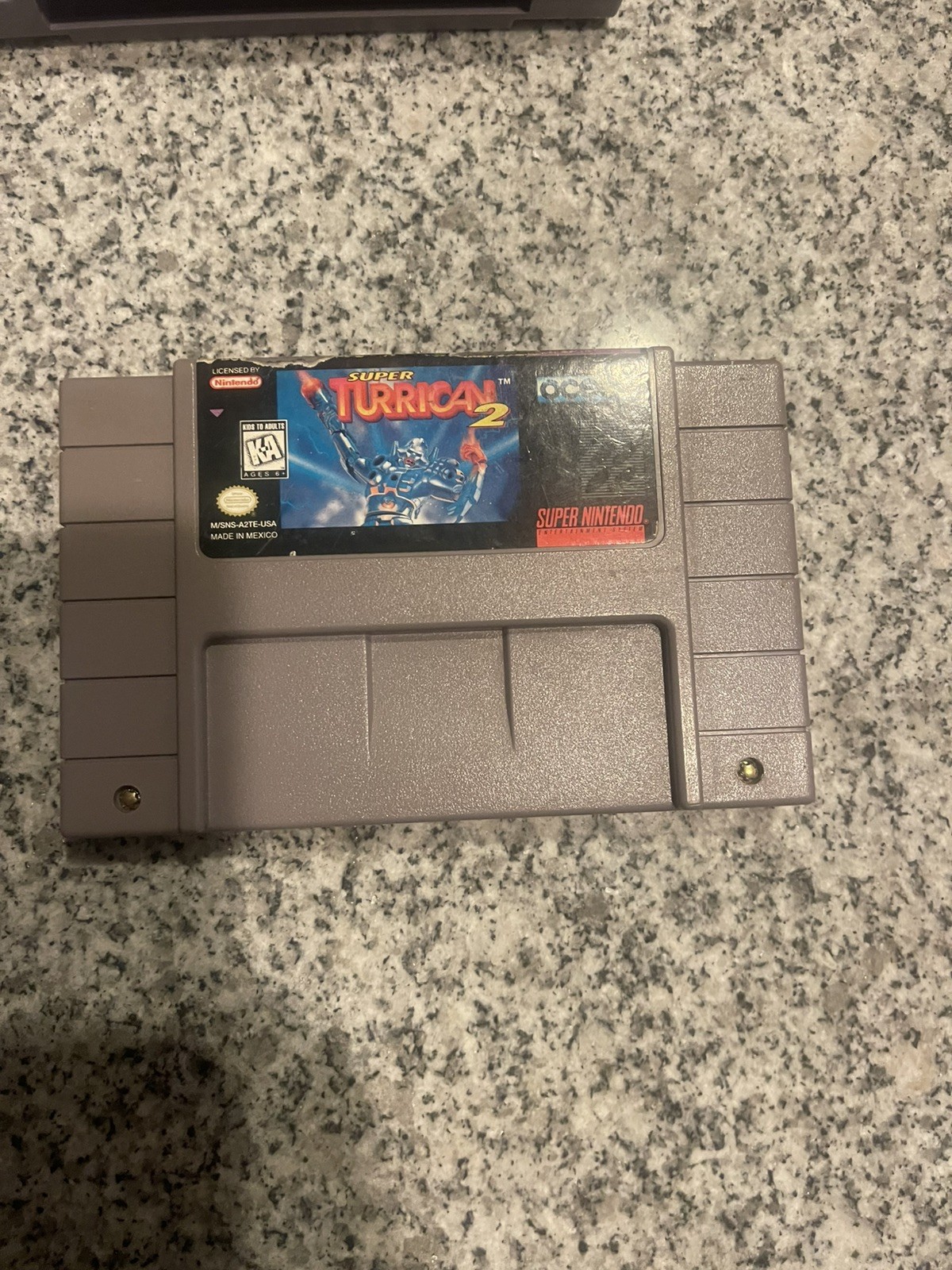 Super Turrican 2 Cartridge Only Authentic *Top Label Lift* Super Nintendo SNES