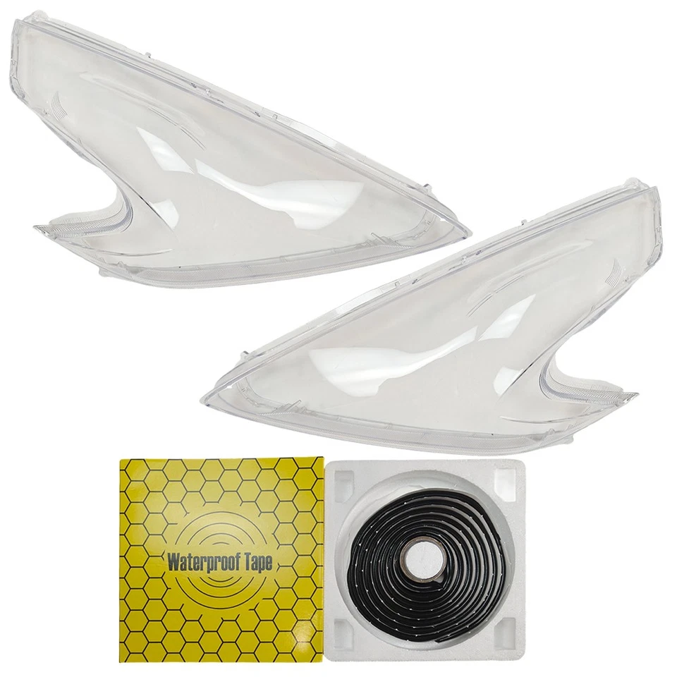 Пара левых и правых передних крышек объектива фары + клей для Nissan 370Z 2009-2021 - Изображение 2 из 4