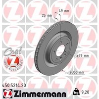 Zimmermann 2X Bremsscheibe Hinten Ø350 Mm InnenbelüFtet FüR Land Rover Range LW