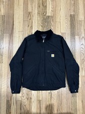 Carhartt black canvas jacket with corduroy collar jacket