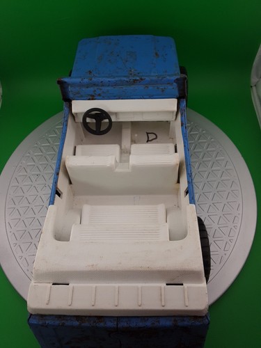 Jeepster Tonka vintage anni 60 blu con top bianco morbido rimovibile e interni bianchi - Foto 5 di 6