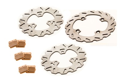 1999 2000 Honda TRX400EX 400EX Front & Rear RipTide Brake Rotors & Brake Pads