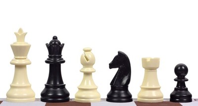 Turniergröße Schachfiguren Staunton Nr. 6 Kunststoff   König 95mm 34x Figuren
