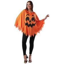 Halloween Pumpkin Poncho Pumpkin Cape Jack-O-Lantern Costume Pumpkin Cloak Adult
