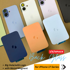 For iPhone 17 Pro Max 17Pro Back Glass Replacement Big Hole Rear Cover Metal Lot