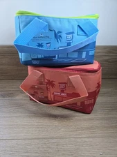 Trader joe's Mini Insulated Bags SET PEACH & BLUE NEW LIMITED  EDITION IN HAND