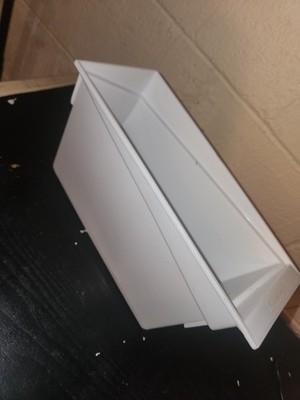 Used White Plastic Bin; Could be used as ice bin or for office organization