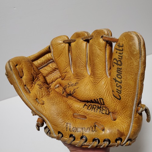 Guante de béisbol profesional de cuero Newport de colección formado a mano construido a medida cuero de vaca derecho - Imagen 4 de 15