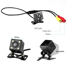 Car Rear Reverse Backup Camera CMOS Night Vision Camera 170° 4 LED Parking View