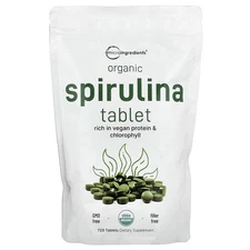 Organic Spirulina Tablet, 720 Tablets