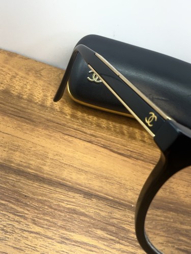 Chanel 3277 Eyeglasses Frames Black/Gold Very Good 10/10 Made In Italy W/CASE - Picture 7 of 12