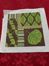 LEAVES Dramatic Handpainted Needlepoint Canvas AT 00606