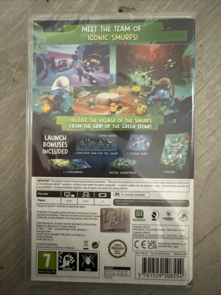THE SMURFS 2: THE PRISONER OF THE GREEN STONE NINTENDO SWITCH NEW - Image 2 of 4