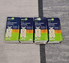 Leviton GFTR1-KI Tamper-Resistant GFCI Duplex Outlet 15A 125V White LOT OF 4 NEW