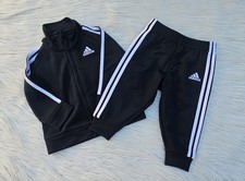 Adidas Black  White Regular Fit Track Suit Set Size 6 Months