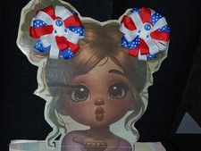 Perfect for 4th of July     Red, White  Blue Girls Hair Bow   Cute Patriotic