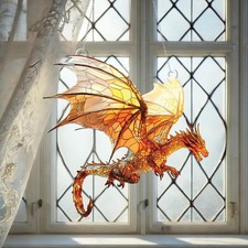 Dragon Fantasy Suncatcher, Acrylic Window Han...