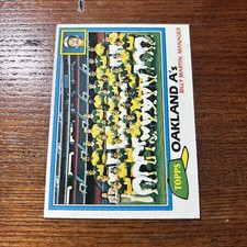 1981 Topps #671 Oakland A's / Billy Martin Team Checklists Oakland Athletics NM+
