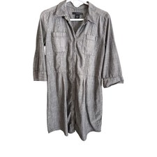 Calvin Klein Chambray Shirt Dress Women’s M | Button Front Cotton | Casual Class